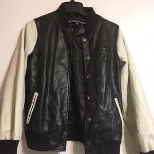 Boys Pleather Baseball Jacket